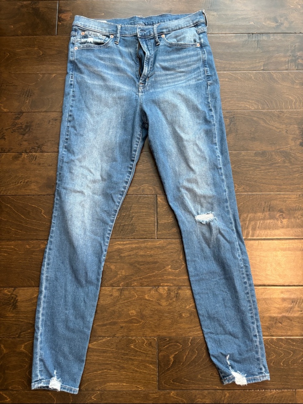 GAP Women's Light Blue True Skinny Ankle Sky High Jeans